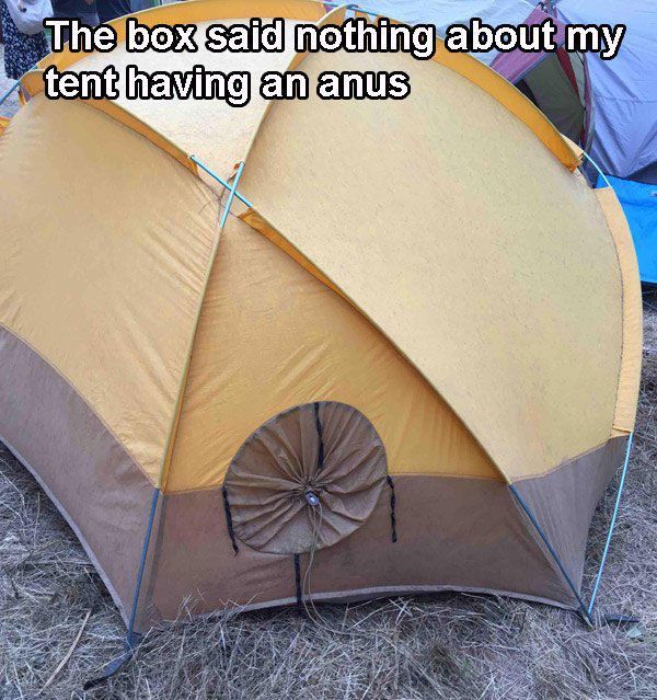 That's An Odd Tent Door...