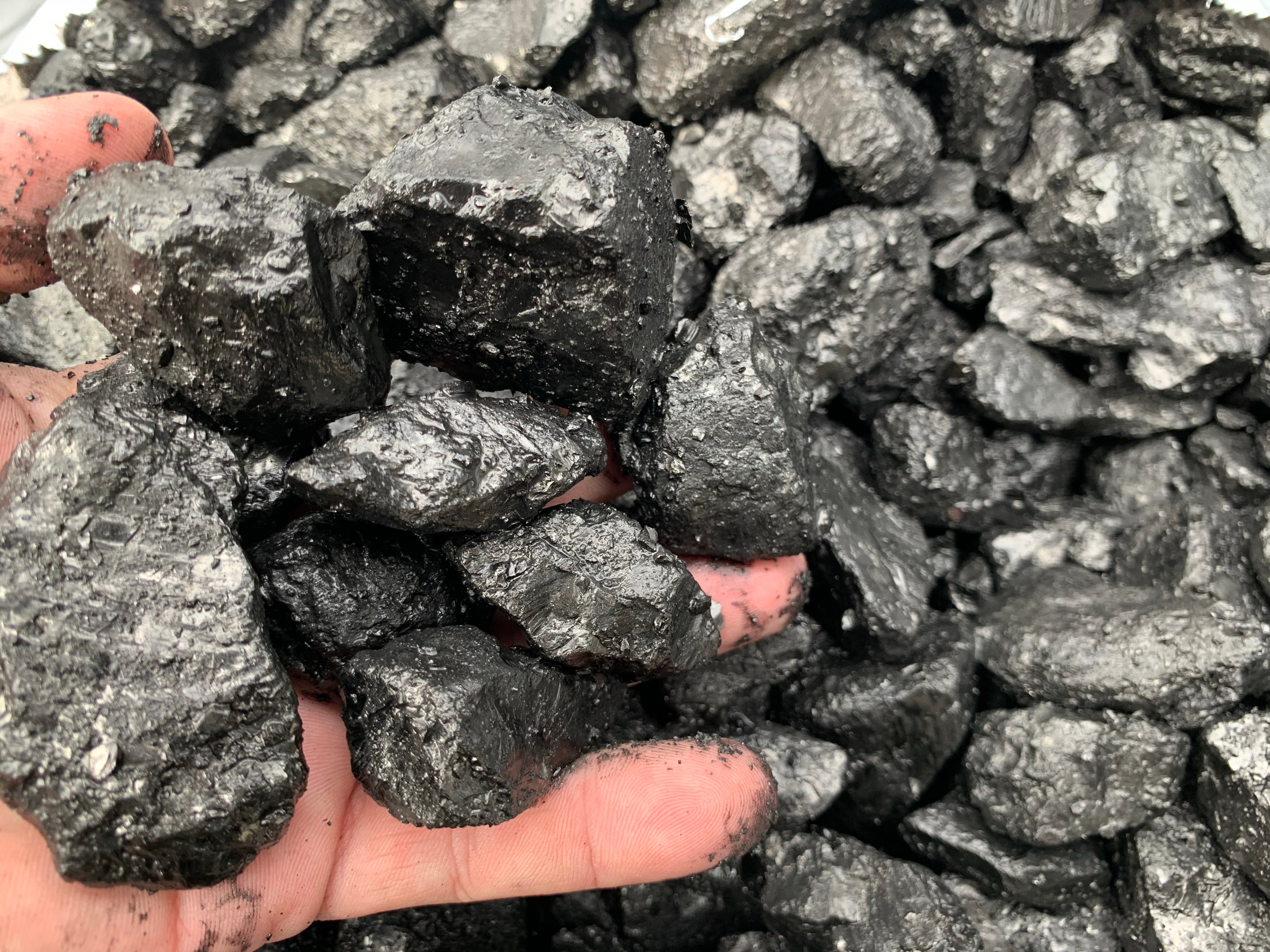 Coal Anthracite MEDIUM pieces - 1 pound* – Rough Stone LLC
